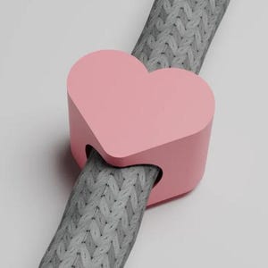 Hjärtpärlor för dragsko, smyckestillverkning och gör-det-själv-projekt (2-pack) 3D-utskrivna