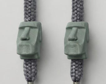 Moai Head Beads | 3D Printed Jewelry Making Drawstring Decoration | DIY Craft Supply