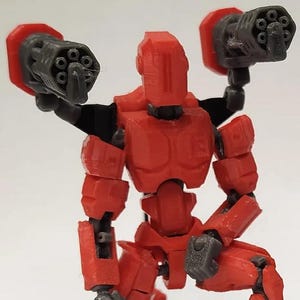 Backpack Mounted Miniguns for Dummy 13 | 3D Printed Custom Accessory Toy Weapon Add-on