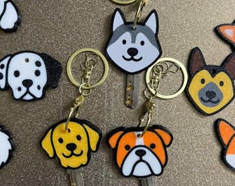 3D Printed Dog Key Cover | Housekey Keychain for Canine Lovers Pet Owners & Puppy Enthusiasts