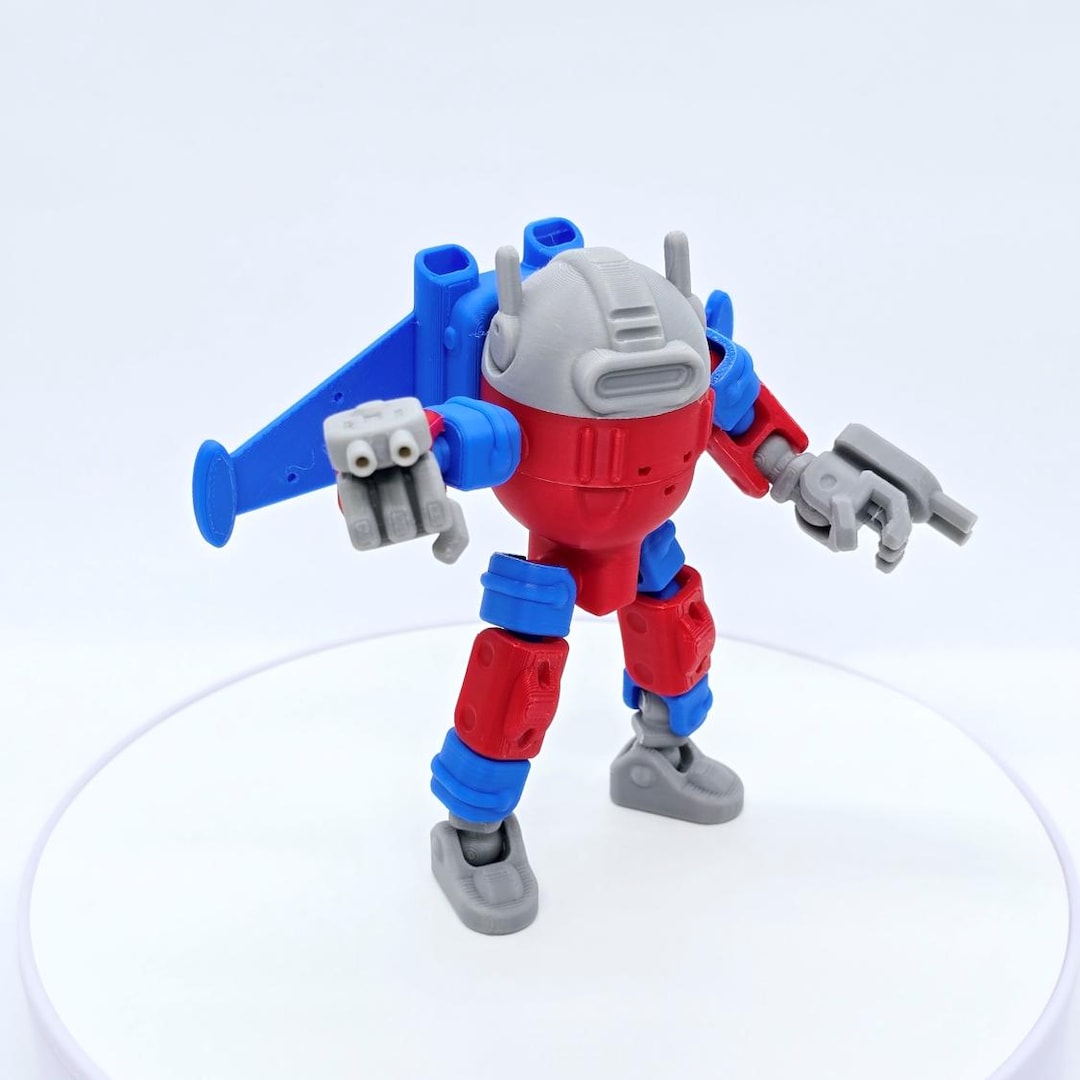 Starblazer | Robot Mech Action Figure | 3D Printed Humanoid