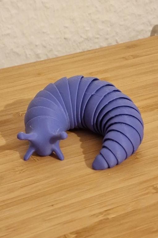 Desk Slug Articulated Slug Desk Toy | Flexible Fidget Figure | Sensory Stim Gift ...