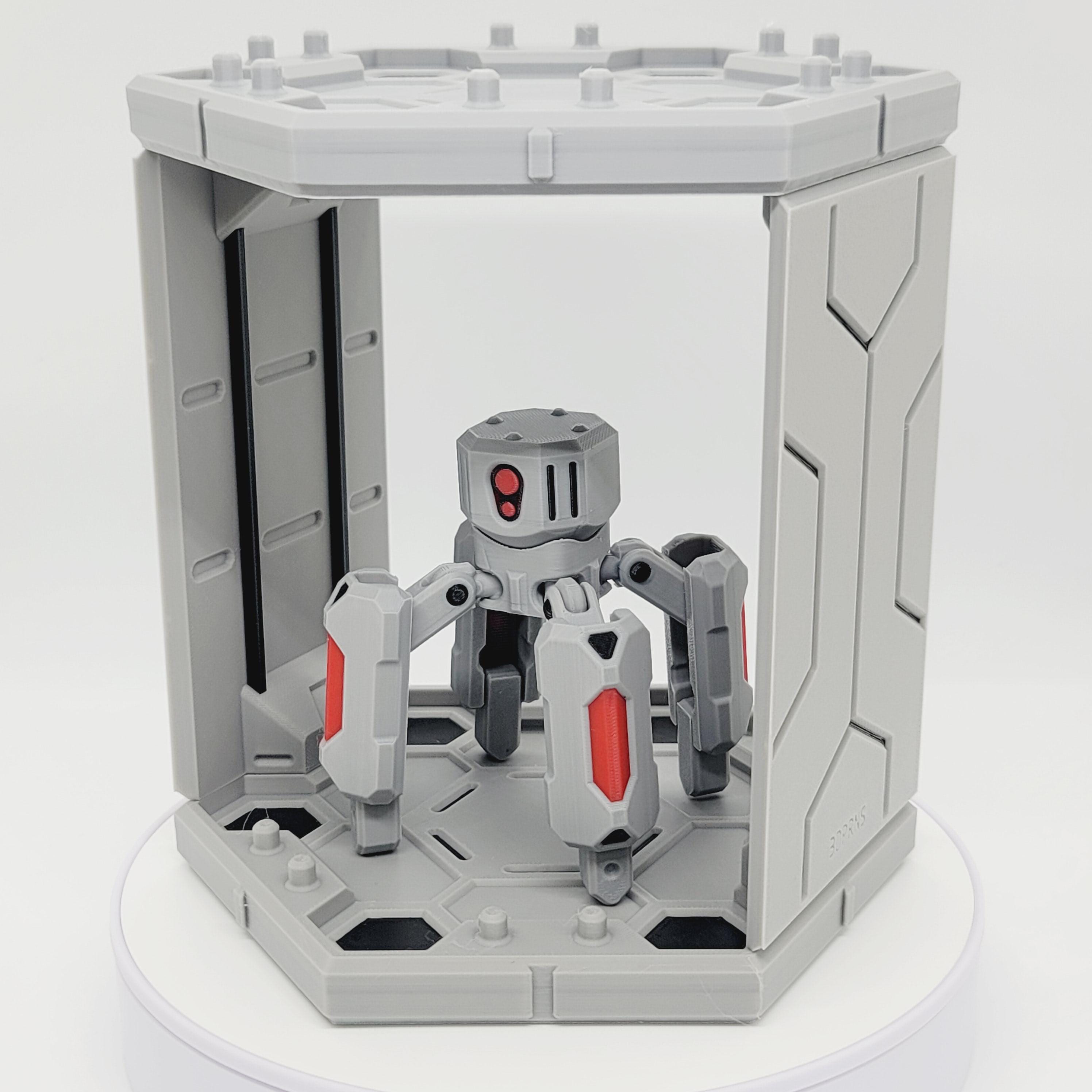 Hexa Base for 1:12 Scale Action Figures | Robot Mech Fortress | 3D ...