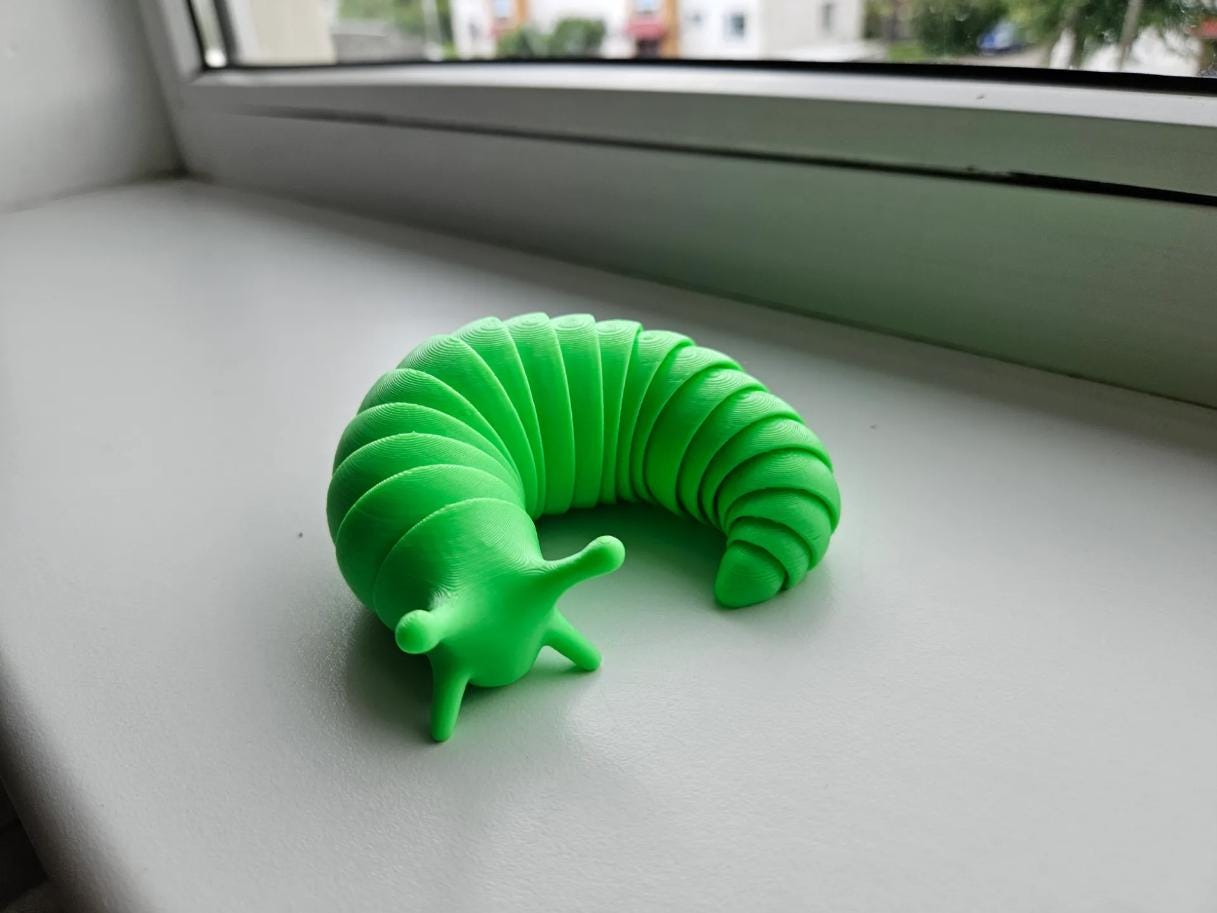 Desk Slug Articulated Slug Desk Toy | Flexible Fidget Figure | Sensory Stim Gift ...