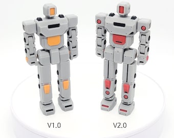 Worker V2.0 | Robot Mech Action Figure | 3D Printed Humanoid Articulated Toy