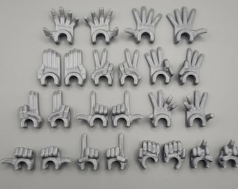 Poses supplémentaires des mains pour le mannequin 13 | Accessoires pour poupées articulés imprimés en 3D