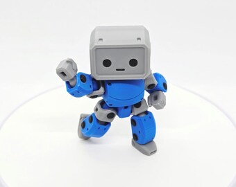 Bluppy V2.0 | Robot Mech Action Figure | 3D Printed Humanoid Articulated Toy