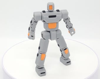 Worker V1.0 | Robot Mech Action Figure | 3D Printed Humanoid Articulated Toy