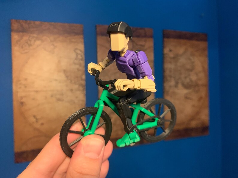 Cyclist 13 | Special Edition Dummy 1 | 3D Printed BMX Biker Action Figure and Bicycle image 9