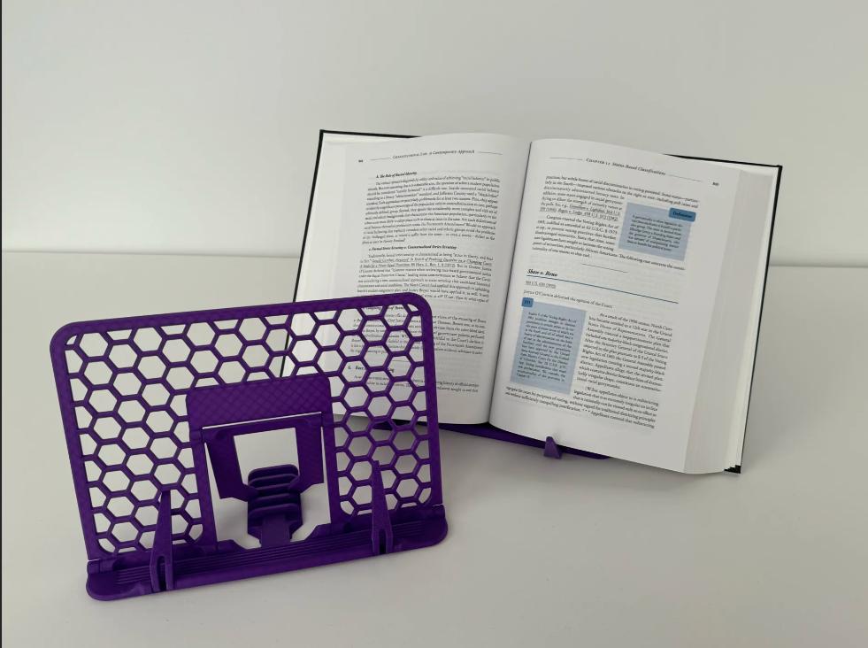 Portable 3D Printed Foldable Stand for Books Tablets | Compact Desk Organizer - Picture 11 of 11