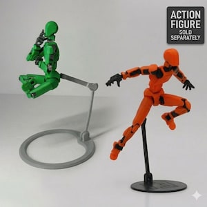 Supporto Per Action Figure Regolabile Trasparente, Kit Fai Da Te Da Assemblare, Dimensioni 9,5x7,5 Cm - 3