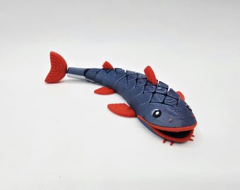 Wels Flexi | 3D gedrucktes realistisches Tier | Flexible Gelenk Schreibtisch Spielzeug Haustier