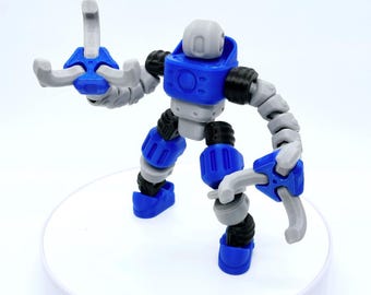 Zentacle | Robot Mech Action Figure | 3D Printed Humanoid Articulated Toy