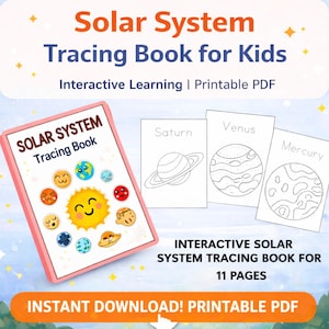 印刷可能な太陽系アクティビティブック | 6～12歳のお子様向け惑星追跡