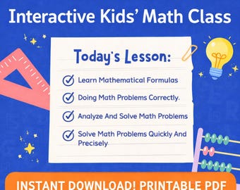 Master Math Magic | Interactive Kids' Maths Class | Fun & Engaging Learning Journey | Printable Educational Workbook