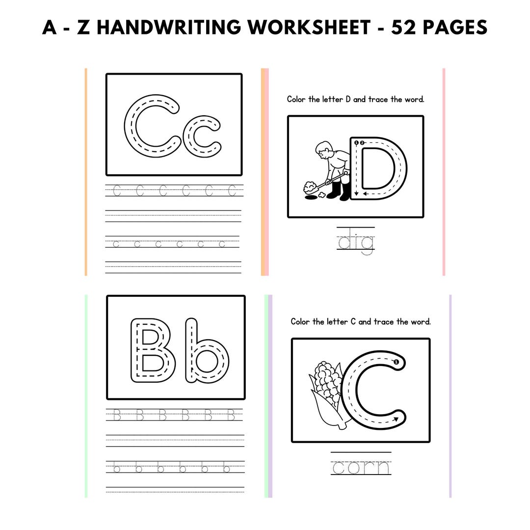 Alphabet Adventures: A-Z Handwriting Worksheets - Fun & Interactive ...