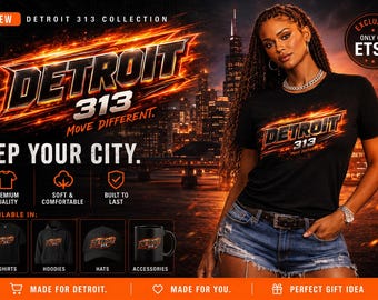 Detroit 313 Move Different T-shirt | Urban Streetwear Michigan Apparel