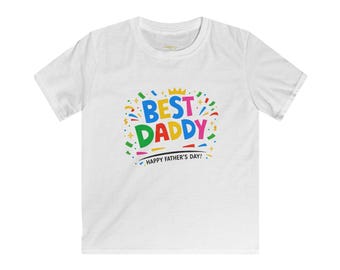 Kids Daddy Tee | Colorful Confetti Father's Day Graphic