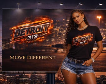 Detroit 313 Move Different T-Shirt | Urban Streetwear Clothing, Racing Vibe Tee