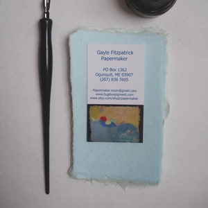 Handmade little sheets of seafoam paper