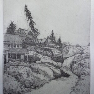 Original Fine Art Etching, &quot;That Tree&quot;
