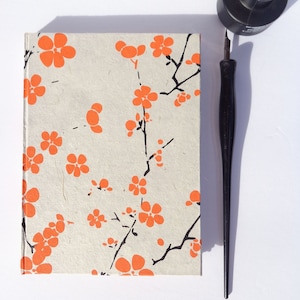 Handbound Peach Floral Sketchbook