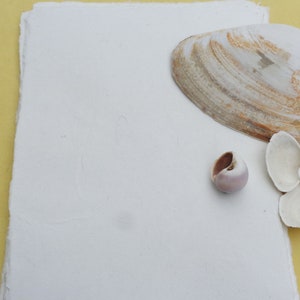 Papier de lin/coton fait main, 8 feuilles