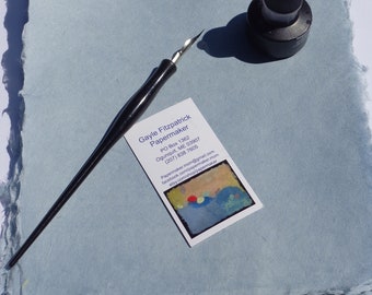 Unique handmade wedgewood gray abaca kozo paper