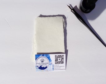Handmade Flax Paper, Ten sheets, 3 x 5 Inch
