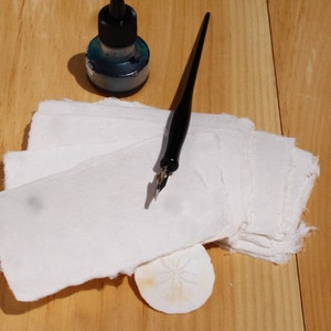 3 x 5 inch white abaca kozo paper