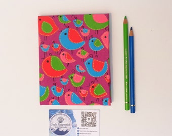 Cheerful Pink Birds Sketchbook