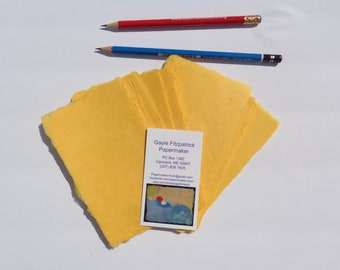 3 x 5 Inch Golden Yellow Abaca Kozo Paper