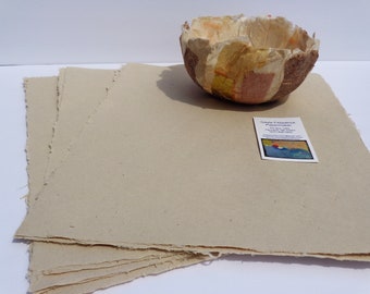 Handmade Hemp Paper, 4 Sheets of 11 x 14 Inch