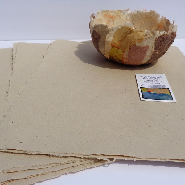 Handmade Hemp Paper, 4 Sheets of 11 x 14 Inch