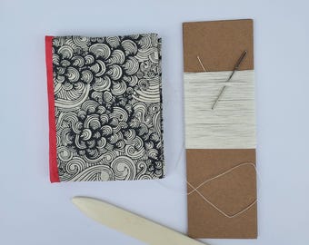 Little Beige and Black Waves Notebook