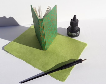 Small Green and Gold Handbound Notebook