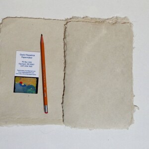 Ten sheets of 6 x 8 inch natural abaca kozo paper image 2