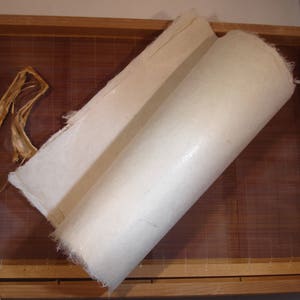 Carta Kozo giapponese fatta a mano, colore bianco invernale