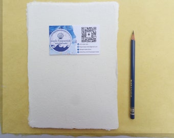 White flax Paper, 10 sheets of 6 x 8 inch paper