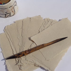 Ten sheets of 3 x 5 Inch Abaca Hemp Paper