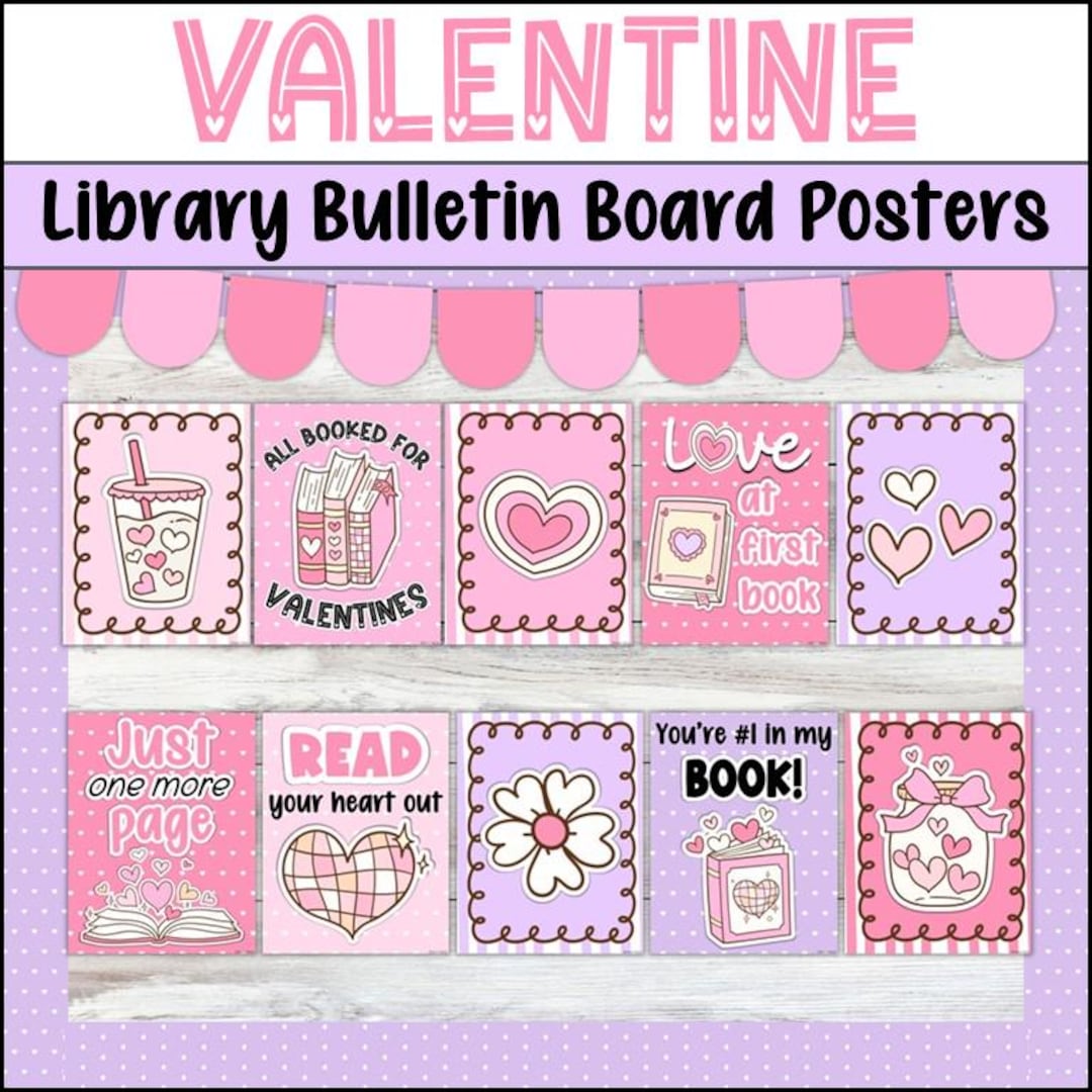 Valentine's Day Library Posters | Reading Corner Decor (printable ...