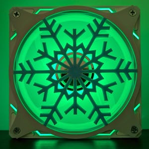 Snowflake - PC Computer-Lüfterhaube/ Grill/ Abdeckung 120/140 mm 3D gedrucktes Original nach Maß