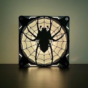Spider - PC computer fan shroud/ grill/ cover 120/140mm 3D printed original custom made