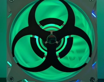 biohazard - PC computer fan shroud/ grill/ cover 120/140mm 3D printed original custom made