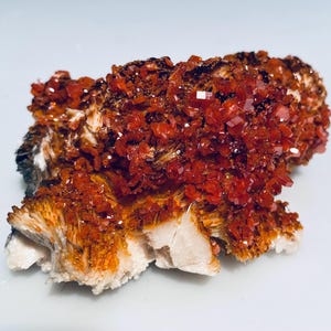 Vanadinite on Barite Specimen | Red Minerals | Unique Specimens