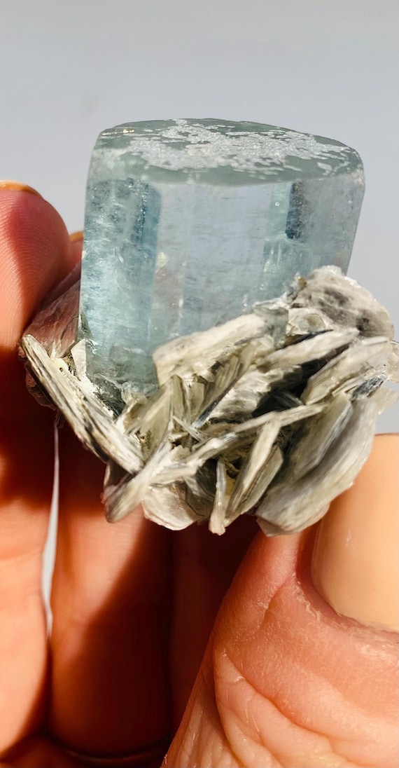 Aquamarine with Muscovite | Crystals from Pakistan | Collector Crystals