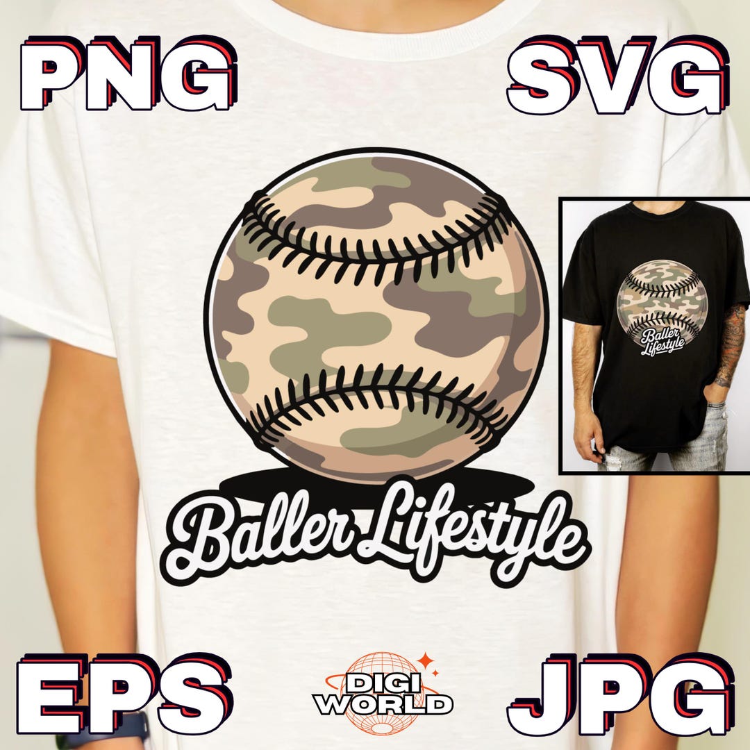 Baller Lifestyle Camouflage Svg Png Eps Jpg, Streetwear Basketball ...