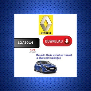 Renault Service Workshop Repair Manual alpine,avantime,cherokee,clio II,clio III,clio phase 1/2/3 clio RS,V6,duster, espace (1-3) dci