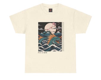 Irezumi Dragon Graphic Tee: Japanese Tattoo Art, Unisex Cotton Shirt