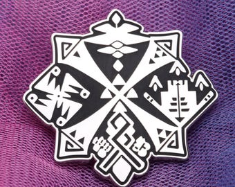 Monster Hunter Hunter's Guild Crest Metal Pin Badge